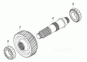 Вал первичный Разд.коробки Камаз 43114 в сб. с 034 шестерней